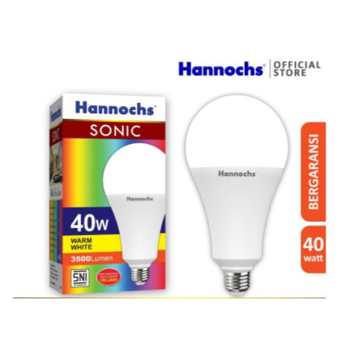 Hannochs Sonic Bulb Lampu Bohlam LED 40 Watt Cahaya Putih SNI
