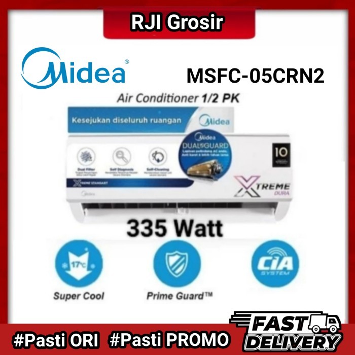 Midea AC Split 1/2 PK MSFC-05CRN2X AC Standard 0.5 PK MSFC-05CRN2