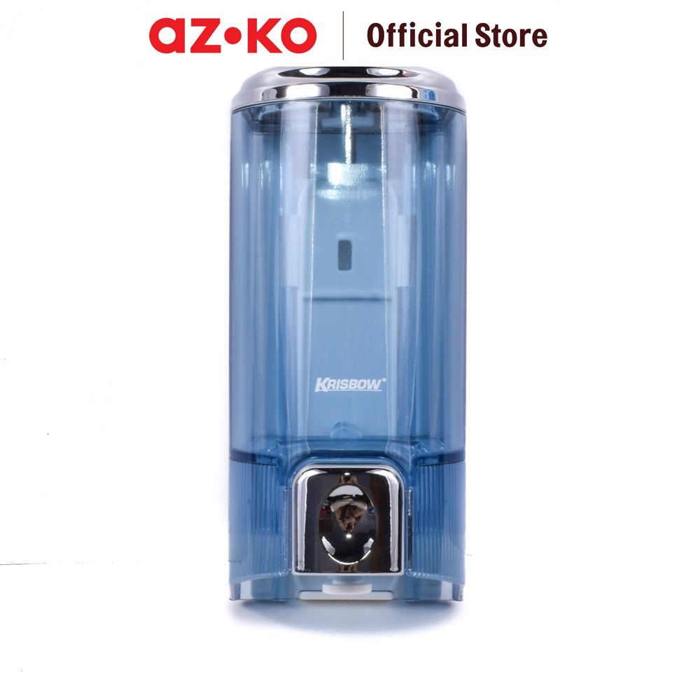 AZKO Krisbow 500 ml Dispenser Sabun Cair - Biru Liquid Soap Container Tabung Tempat Sabun Serbaguna 