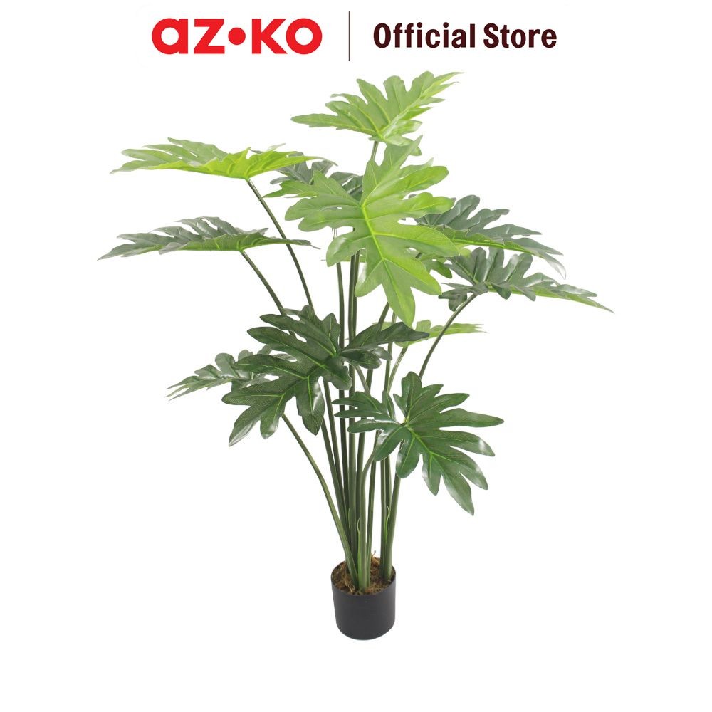 AZKO Arthome 140 cm Tanaman Artifisial Philodendron Dengan Pot Tumbuhan Tanaman Buatan Dekorasi Plan