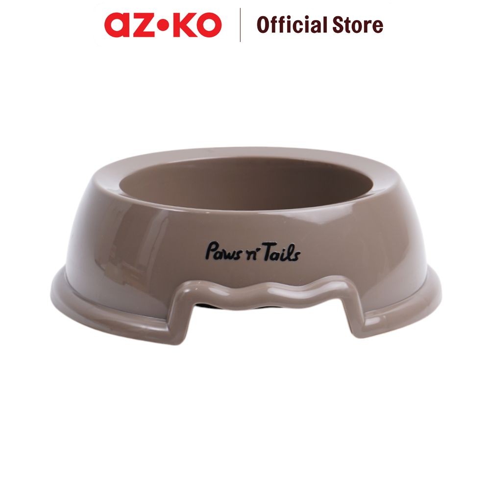 AZKO Paws N Tail Ukuran M Tempat Makan Hewan Anti Slip - Abu-Abu Tua Wadah Makanan Anabul Anjing Kuc