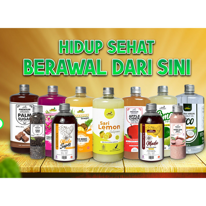 

Cuka Apel Organik Apple Cider Vinegar Premium With The Mother - ALL VARIANT - Extra Packing