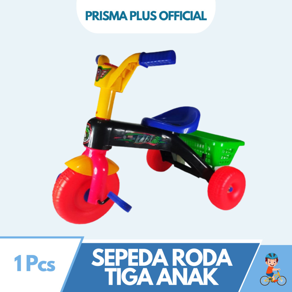 BEL09 Sepeda Roda Tiga Anak DS 718 Sepeda Plastik Anak