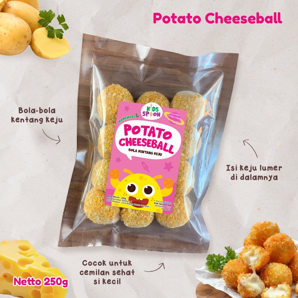 

Kids Spoon Potato CheeseBall (Bola-bola Kentang Keju)