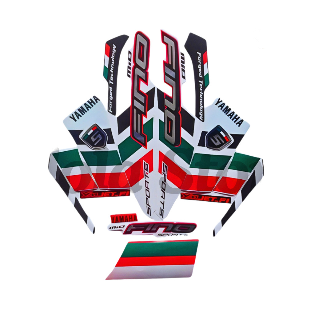 Striping Stiker Honda Fino 2014 Hijau Merah Stiker Lis Standart Motor Honda Fino 2014 Terbaik