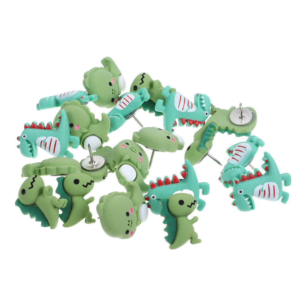 

20 Pcs Charm Dinosaur Pin Office Student Halloween Pins Metal Animal Thumb Tacks