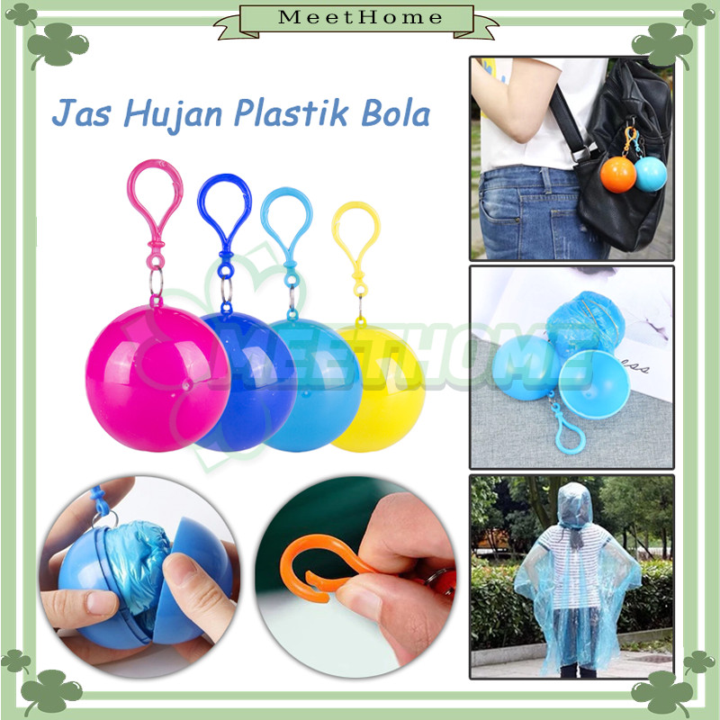 Warni Jas Hujan Bola Jas Hujan Bola Jas Hujan Pelastik Bola Dengan Gantungan Kunci Warna