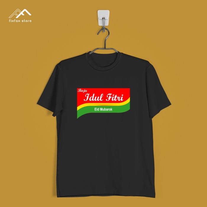 Kaos Lebaran Idul Fitri Lucu Terbaru - Hitam Pendek
