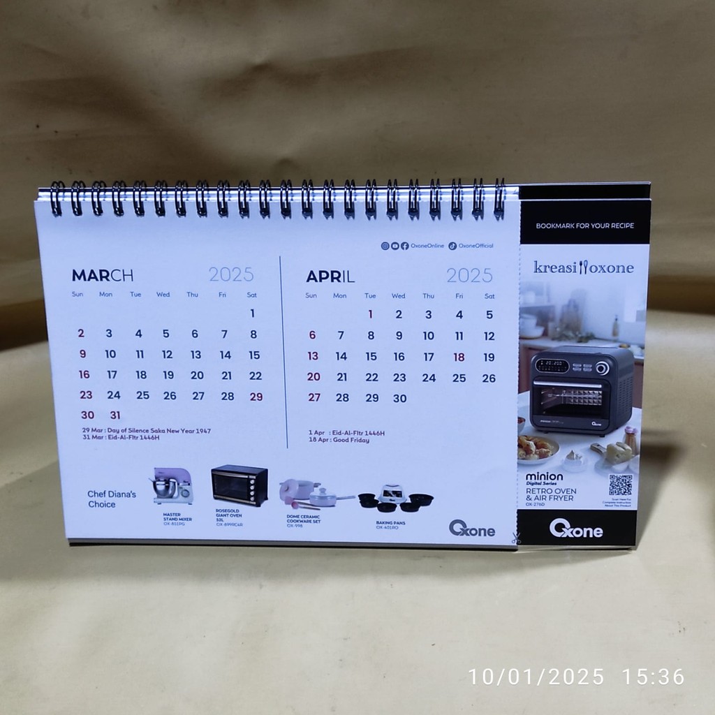 

KALENDER MEJA TANGGALAN BULANAN 2025 CALENDER OXONE