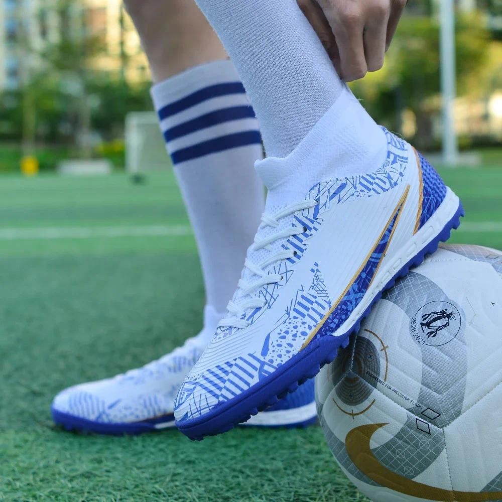 Men Soccer Shoes Boys Studded Boots Society Soccer Cleats Hard Court Turf Shoes Men's Sports Shoes T