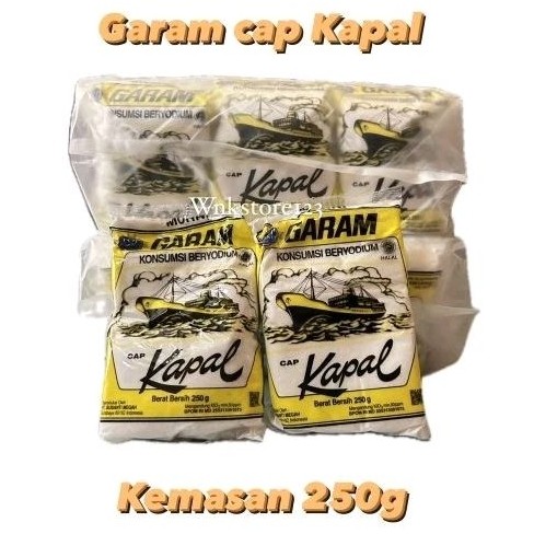 

Garam cap kapal beryodium 250gram happy shopping di toko abu atiq