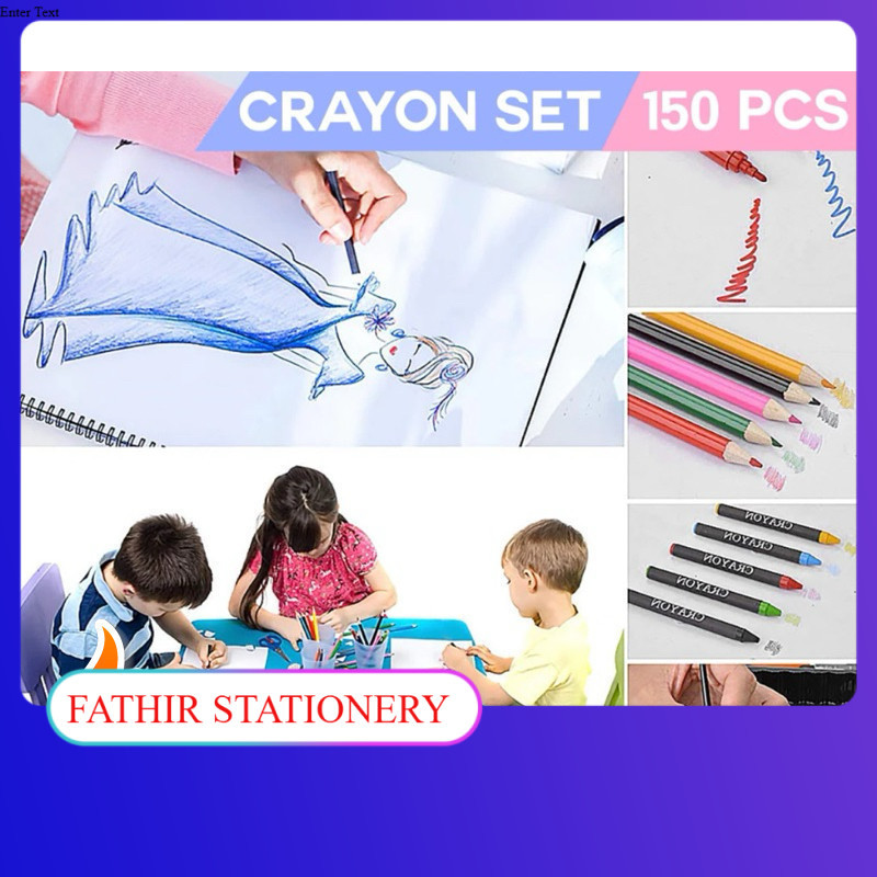 

Pensil Warna Crayon set isi 150 pcs Crayon Mewarnai (Alat Menggambar atau Mewarnai)