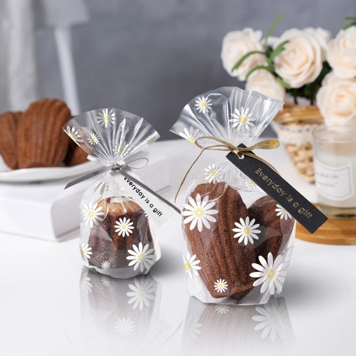 

Daisy plastic goodie bag / kantong cookies / kantong bungkus kue - small 10x15.5+3