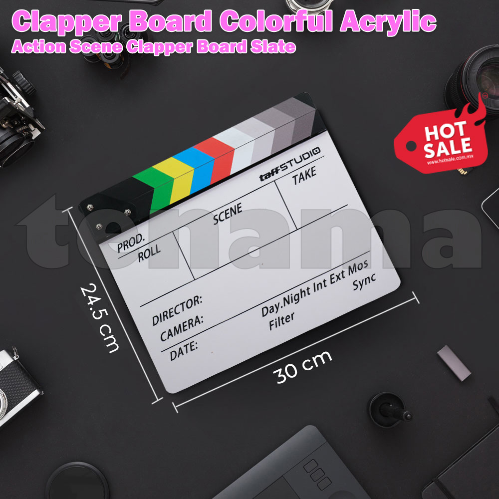 

Profesional Clapper Board Colorful Acrylic