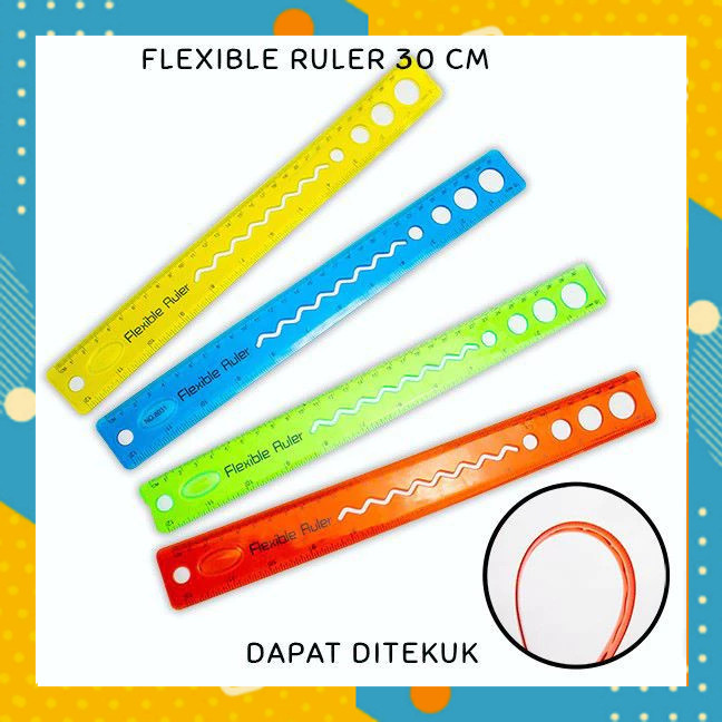 

Penggaris LENTUR FLEKSIBEL Unik Panjang Pendek 30 CM 20 CM Warna Sekolah Kantor Alat Tulis Mistar Anti Patah BG4945A0