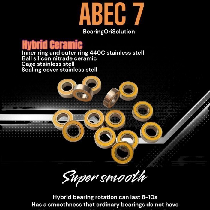Bearing Hybrid SS 685 2rs - 20S ABEC7 Stainless 5x11x5 origins