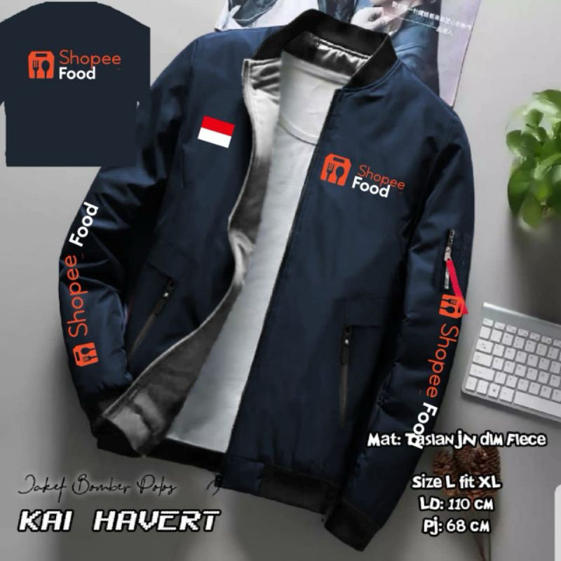 JAKET BOMBER  DRIVER SHOPEE FOOD / JAKET SHOPEE PRIA WANITA -