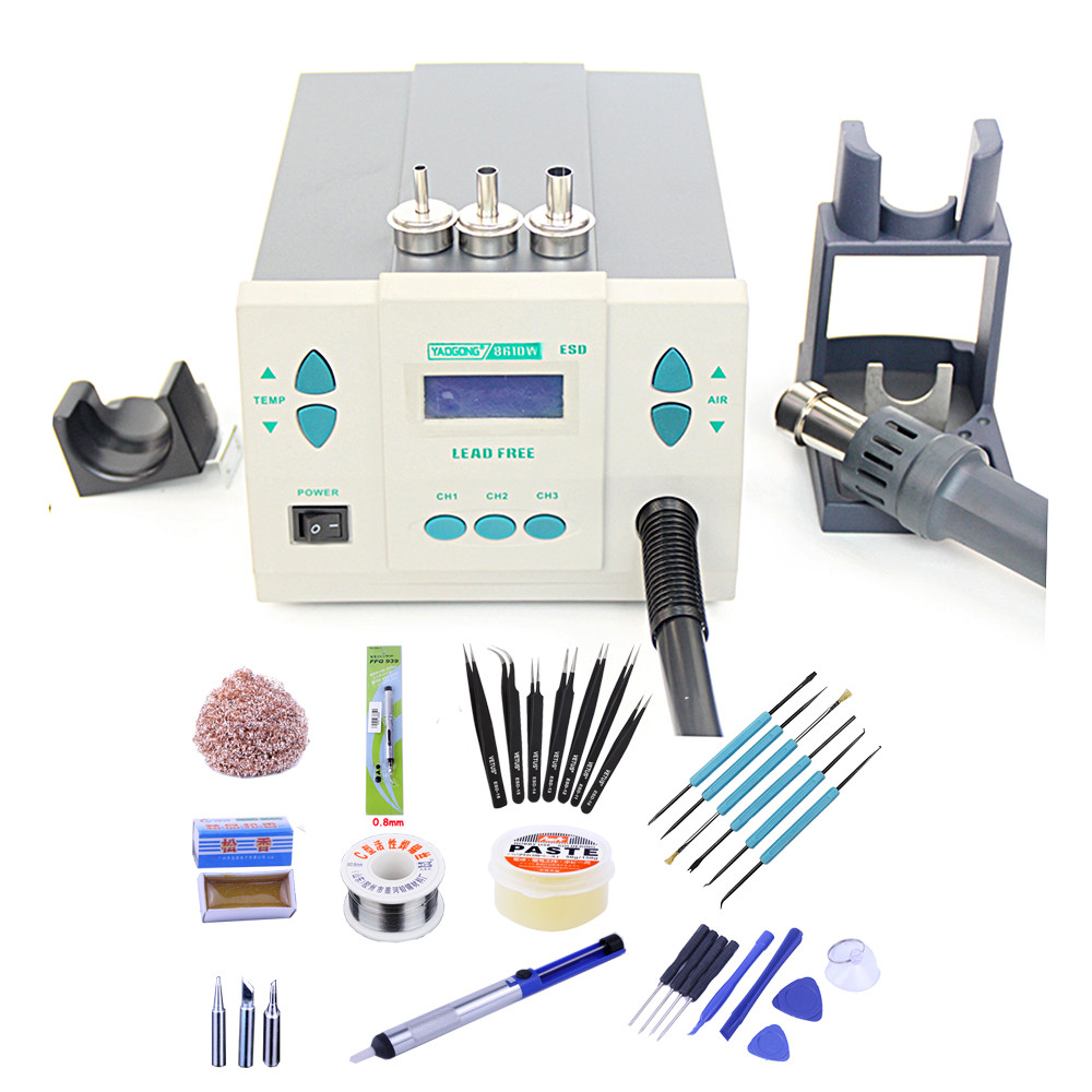 Digital Display Electric Soldering Irons + Hot Air  Better SMD Rework Station Lead-free 1000W YAOGON