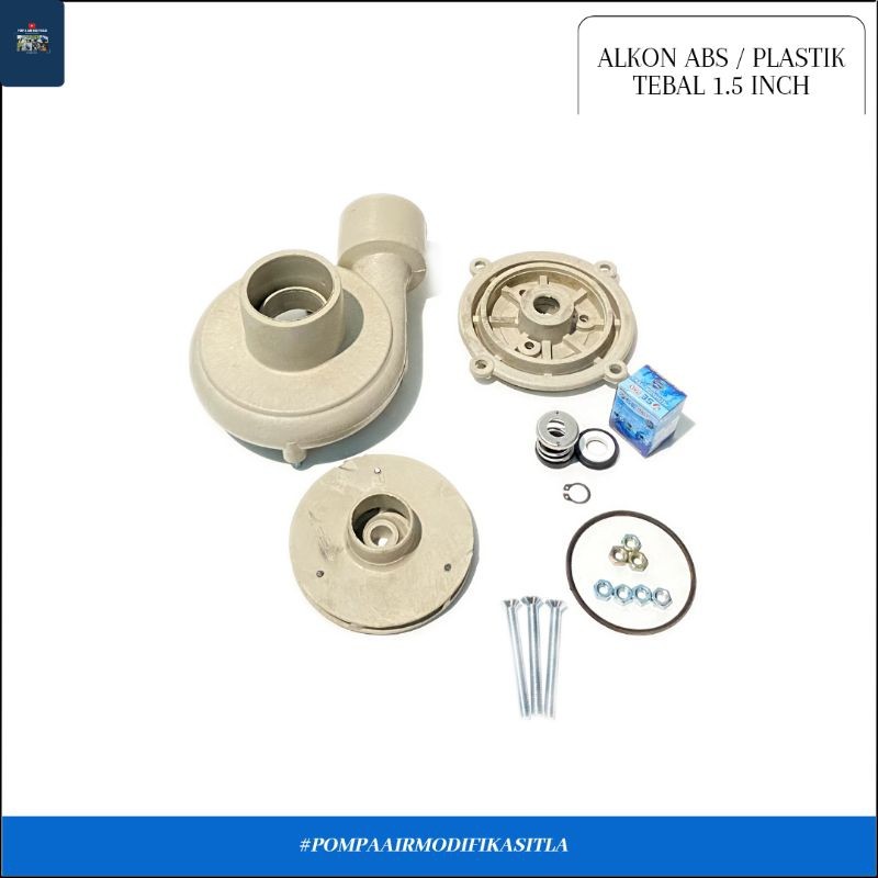 ALKON KEONGAN ABS / PLASTIK TEBAL UNTUK MODIFIKASI POMPA AIR 1.5 INCH / 1.5 DIM