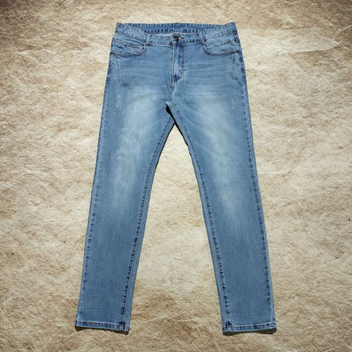 celana jeans riveted JEAN MONEY TRADE MAKER celana denim stretch bahan melar big size 37