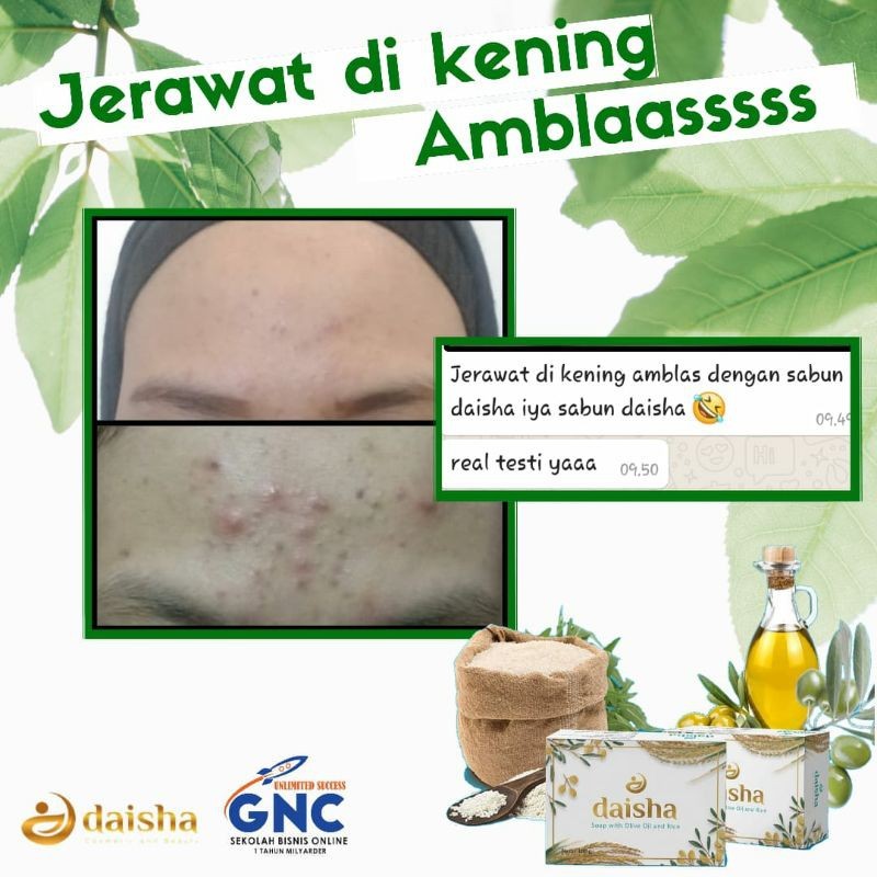 Sabun Beras Daisha Pembersih Wajah Daisha Armina Daily Tanpa Alkohol dan Parfum