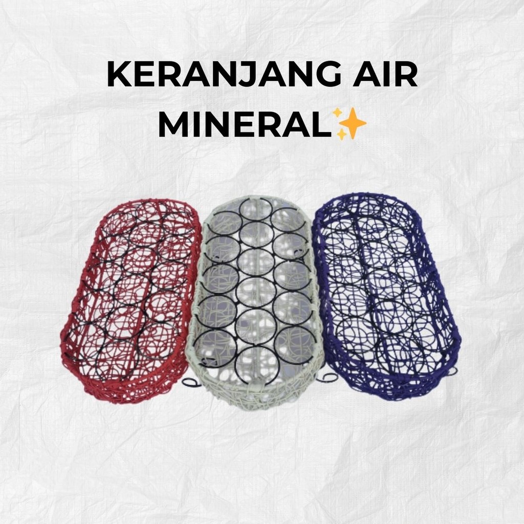 Tempat Air Mineral (Wadah AQUA) - Keranjang AQUA Anyaman Rotan Sintetis Fleksible dari Anyaman Rotan