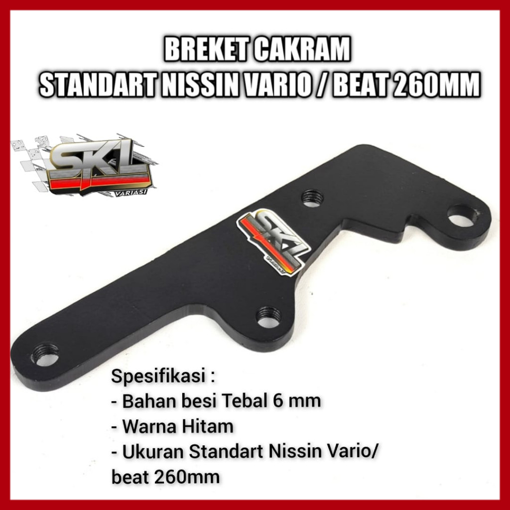 Breket Bracket Dudukan Pangkon Kaliper Piringan Disc Cakram Depan Kaliper Standar Nissin 1 Piston Va