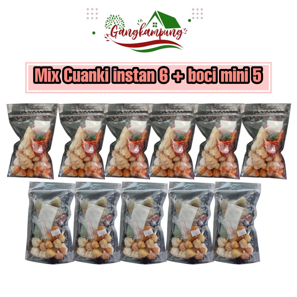 

mix cuanki instan 6 + boci mini 5 terbaru bisa cod