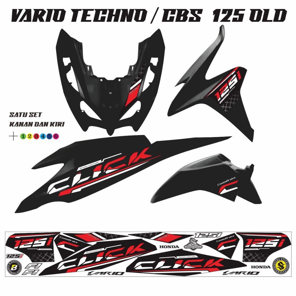 STRIPING CLICK / STIKER VARIO 125 FI OLD / STIKER MOTOR VARIO STRIPING VARIO TECHNO 125 MOTIF KEREN
