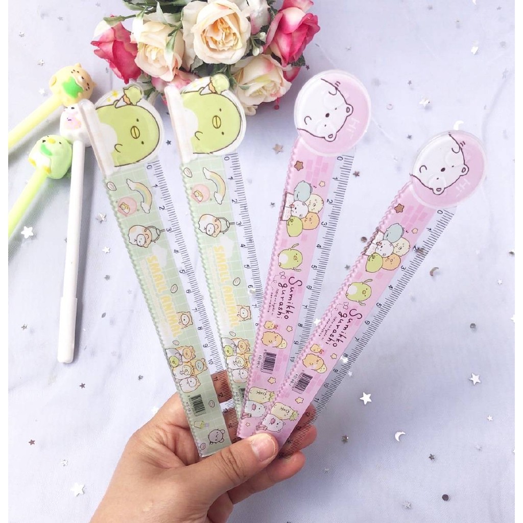 

San-X SUMIKKO GURASHI 15cm Cute animal Straight Ruler Kawaii Measuring Tool Stationery Drawing Office School Supplies kids Gift