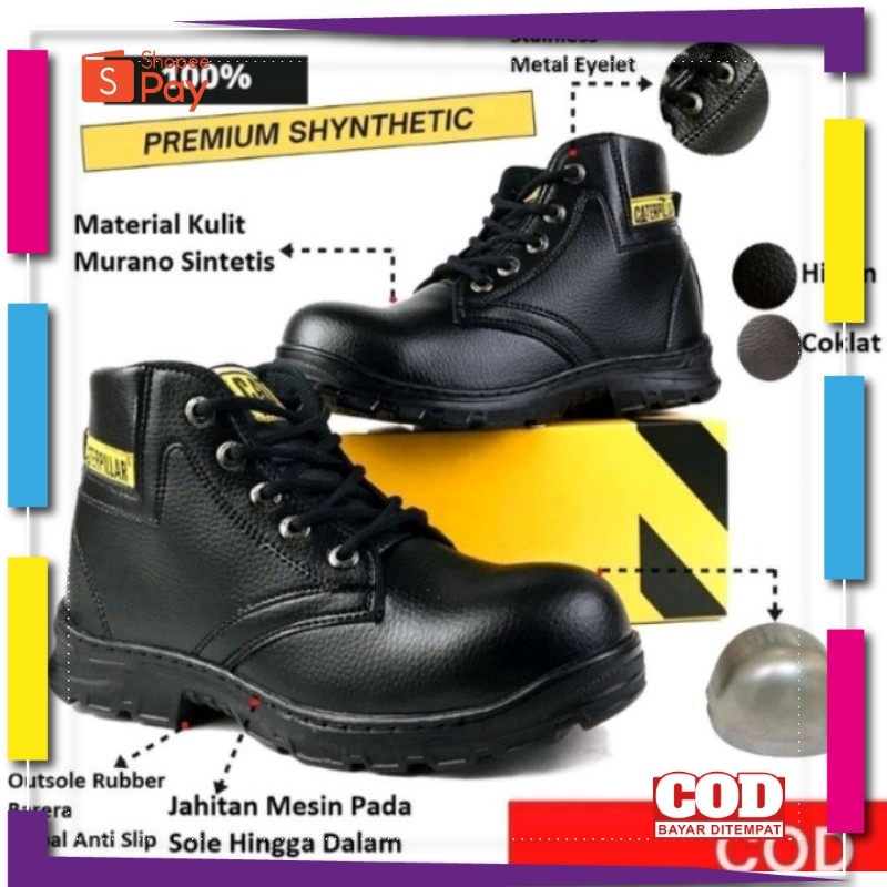 [PREMIUM ORIGINAL] Sepatu safety boots Caterpillar/Sepatu proyek