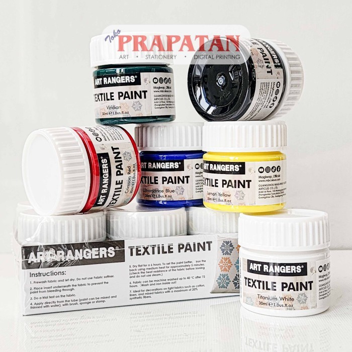 

Art Rangers Textile Fabric Paint Set 6X30ML PA50 | Cat Kain Tekstil