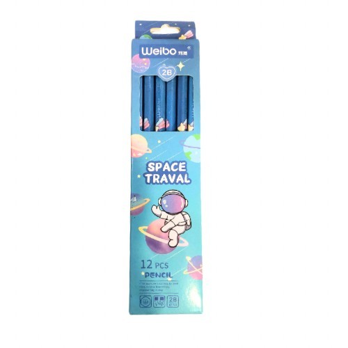 

Pensil 2B Weibo SPACE TRAVAL WB-9553 Pensil/Pencil Impor Set Alat Tulis - LUSINAN - SPACE TRAVAL WB-9553