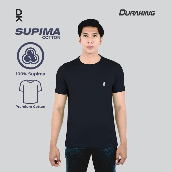 Duraking Kaos 100 persen SUPIMA Cotton Daily Wear - O Neck Basic kain katun Lembut Polos Pria Nyaman