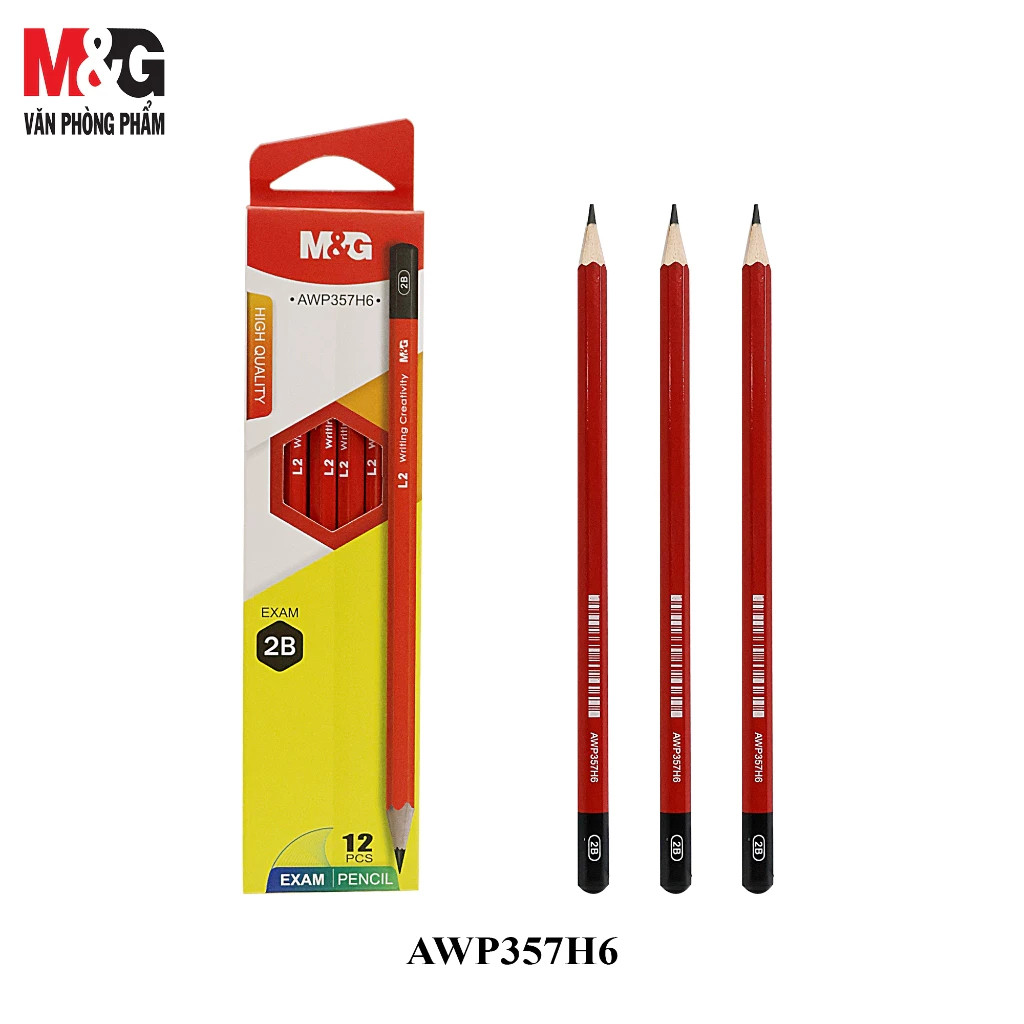 

Pensil 2B GRAPHITE Hexagonal M&G AWP357H6 Cocok untuk Ujian Sekolah - Satuan