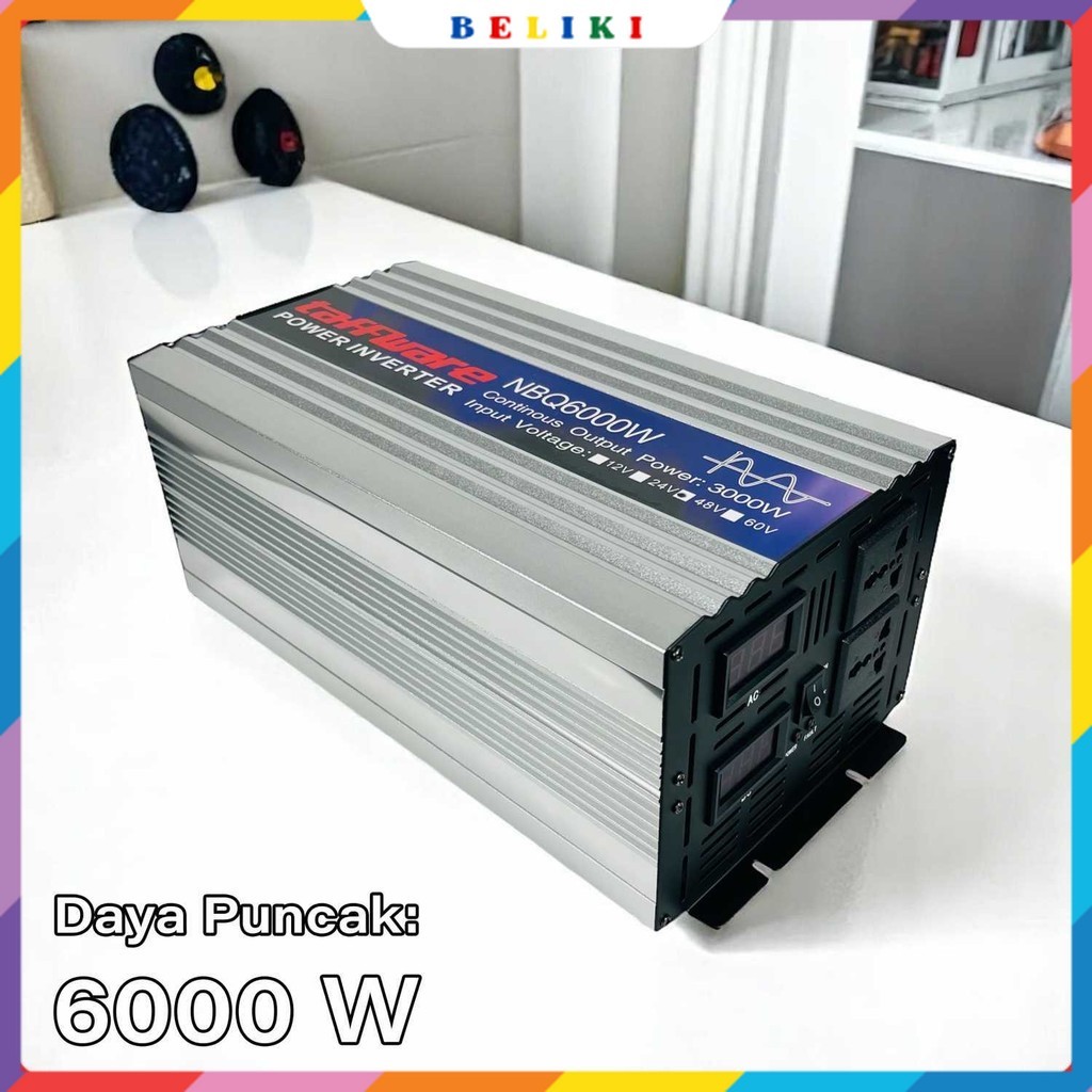 Taffware Power Inverter Mobil Pure Sine Wave DC 48V to AC 220V 6000W - NBQ6000W