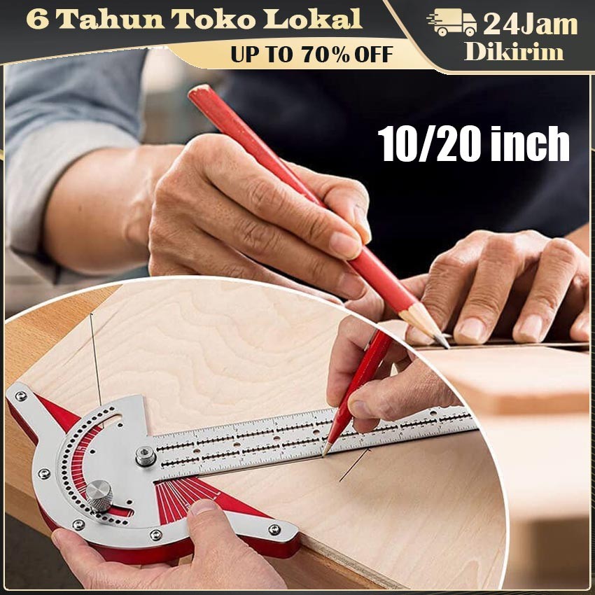 

Alat Ukur Sudut Adjustable Stainless 10/20 Inch – Penggaris Profesional untuk Pemasangan Lis, Pintu & Furnitur Kayu