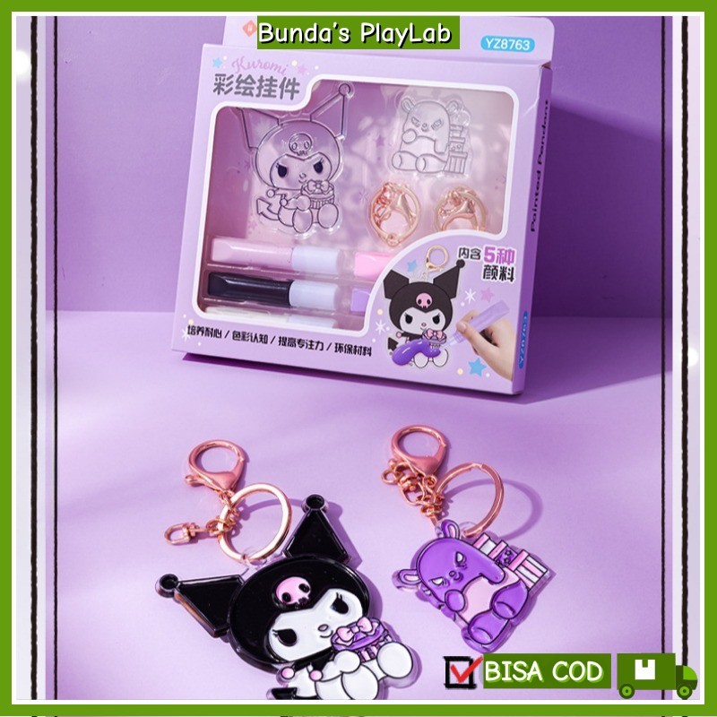 

DIY Gantungan Kunci Set Kristal Lem Lukisan Rantai Manik/Sanrio Gambar Anak-Anak Diy Diy Lukisan Liontin Kreatif Set Lukisan Kartun