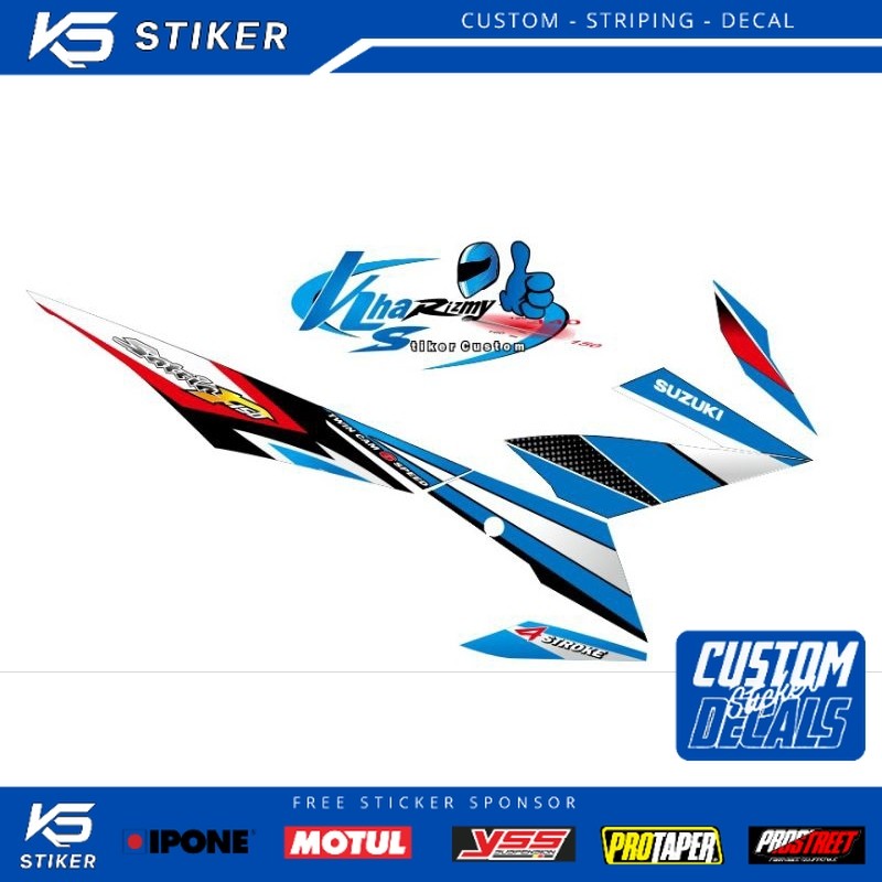 Stiker Striping Satria FU FI Custom Livery CBU CKD Kualitas Terbaik Awet
