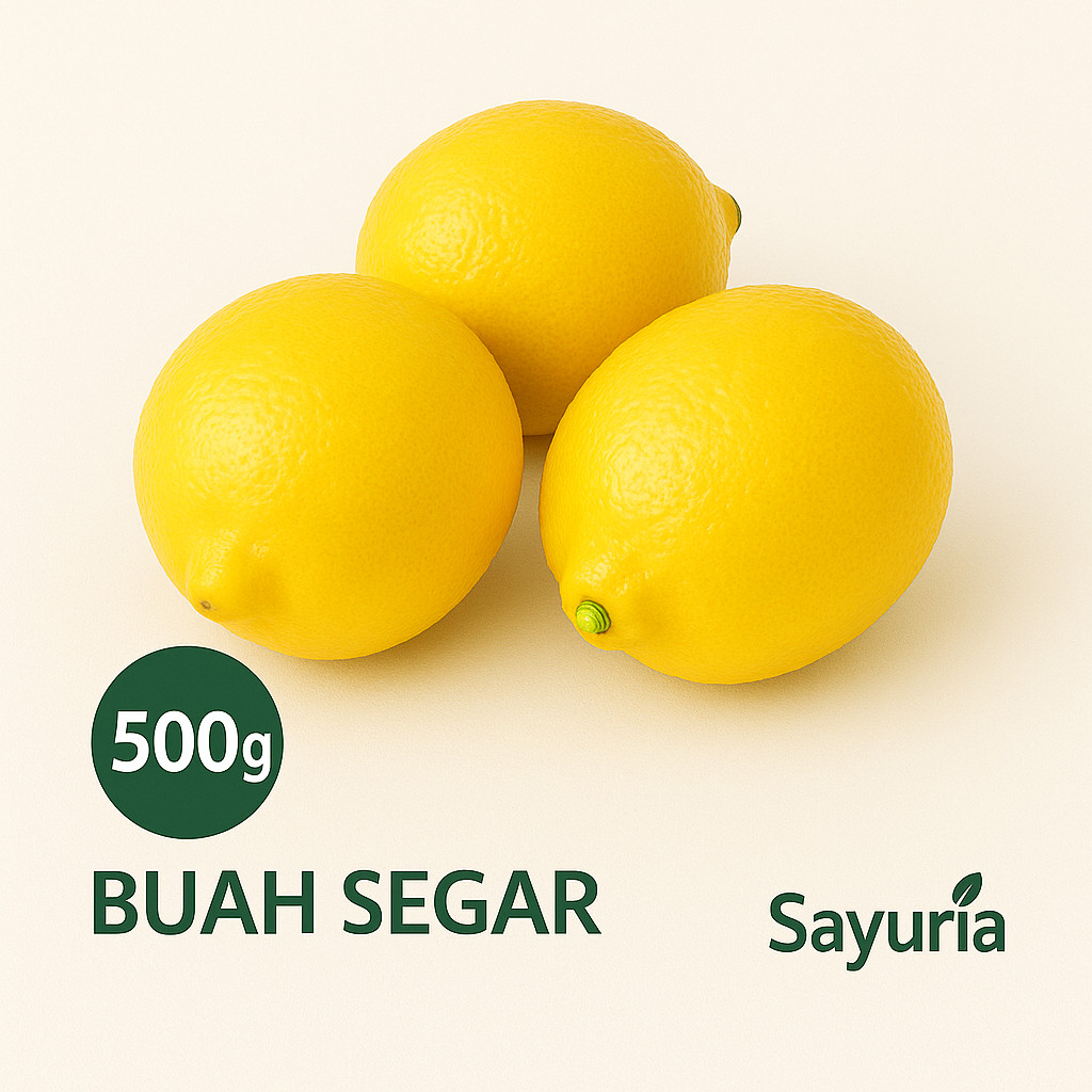

Sayuria – Lemon Lokal Segar 500gr | Rasa Asam Segar, Cocok untuk Infused Water & Masakan