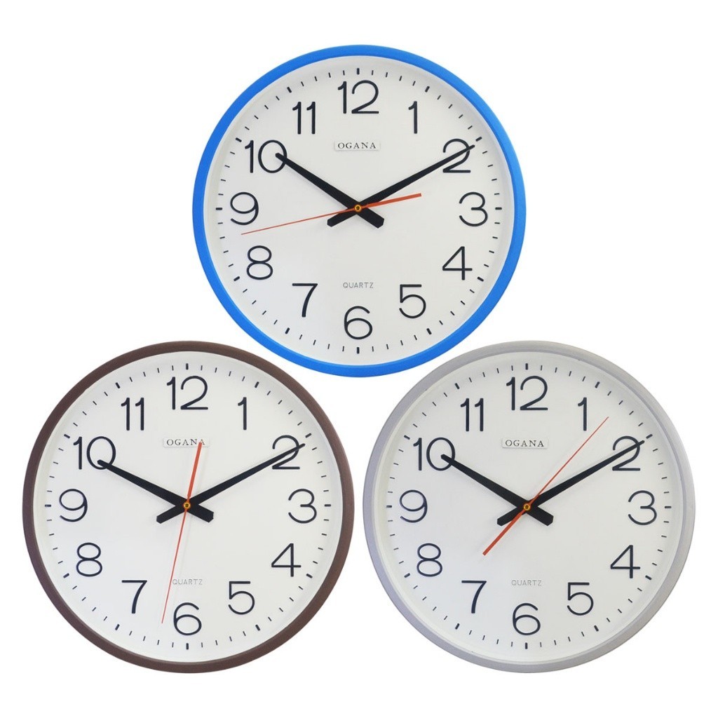 JAM DINDING OGANA 903-TA JAM DINDING BESAR OGANA JAM POLOS DIAMETER 35CM