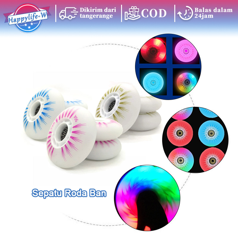 Ban Sepatu Roda Nyala Inline Roda Ban Karet 90a Ban Sepatu Roda 70mm