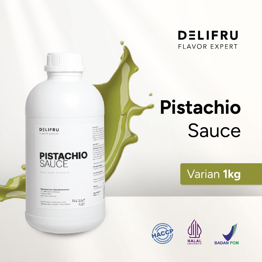 

Sauce Pistachio Delifru 1 Kg - Topping Saus Rasa Kacang Pistachio