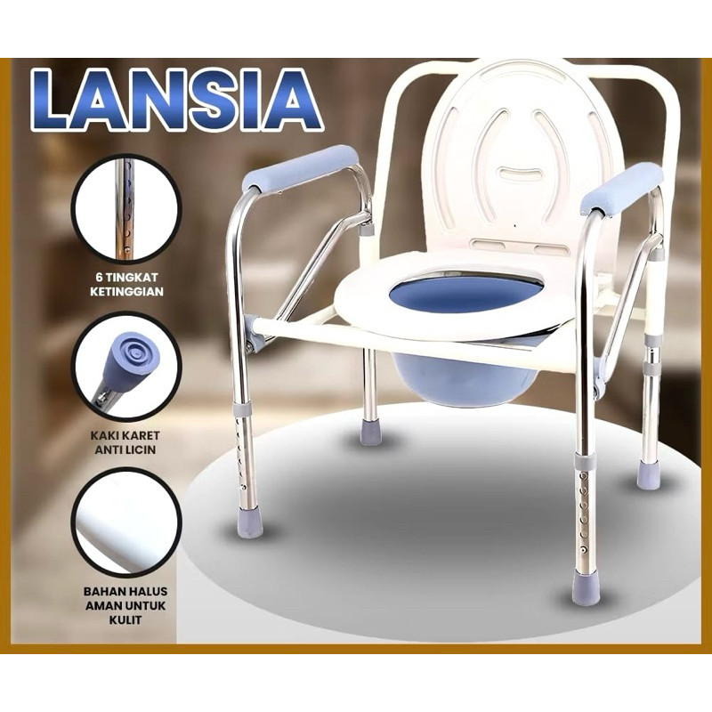 Kursi BAB Lipat Kursi Toilet lansia Kursi Pispot