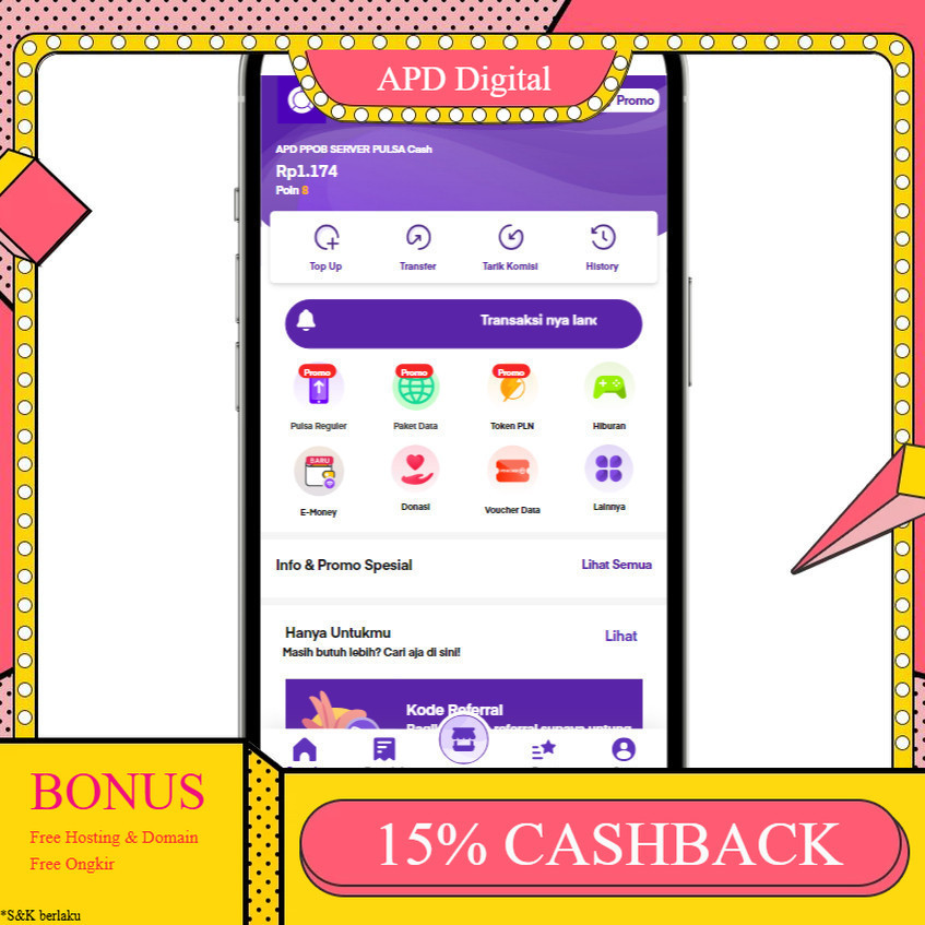 SOURCE CODE PPOB PULSA TERBARU DAN TERMURAH APD