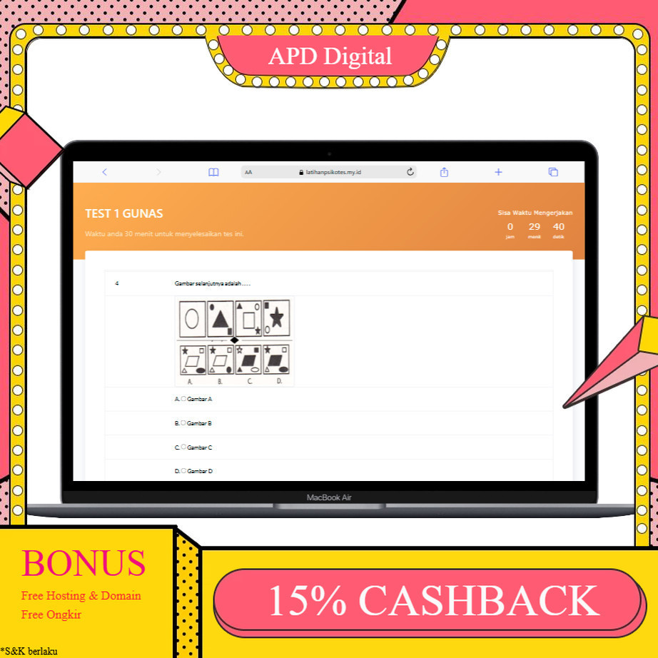 Source Code Psikotes Online Berbasis Web APD