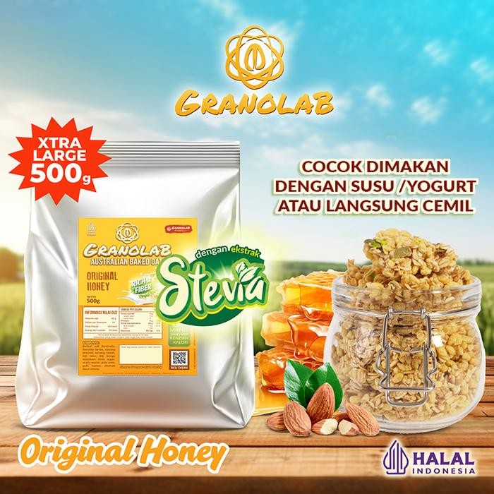 

[Best Seller] Granola 500 gr Original Honey - Granolab Muesli - ORI 500gr
