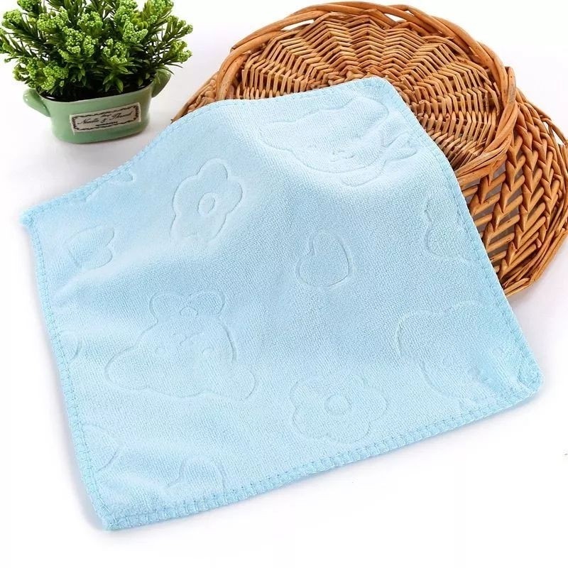 Handuk Muka 30 X 30CM Handuk Mandi Mini Bayi Anak Microfiber Motif Beruang Bear / Handuk Lap Tangan 