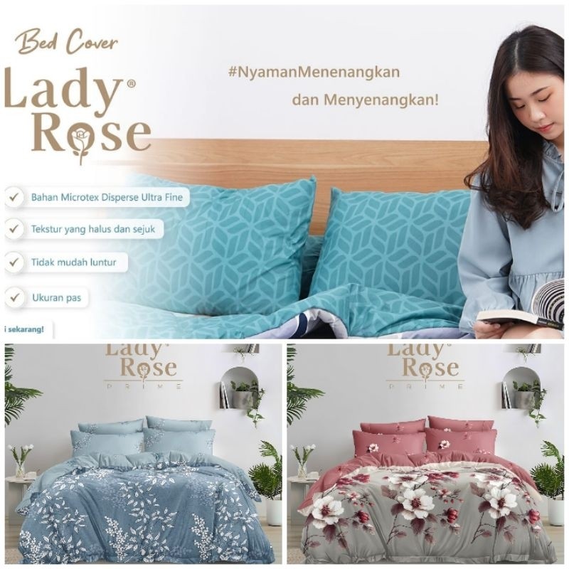 

Satu Set Sprei & Bedcover Ladyrose 180x200 Tinggi 30cm Terlaris