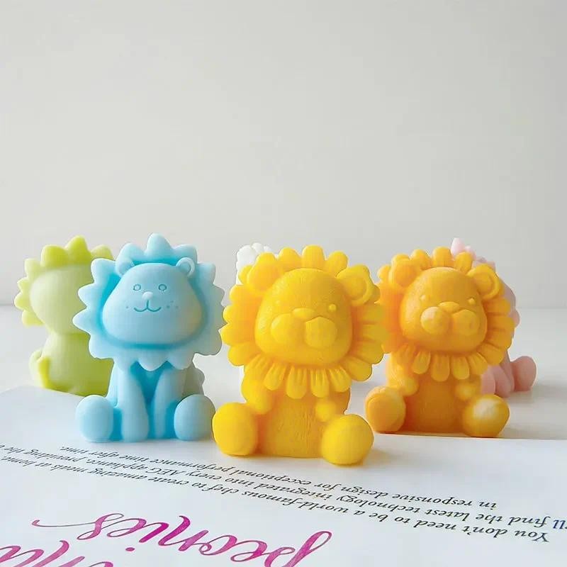 

DIY Lion Silicone Mold Handmade Soap Animal Aromatherapy Candle Mould Diffuser Decorations Molds